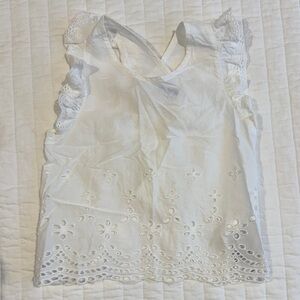 Mayoral White Eyelet Lace Kids Blouse